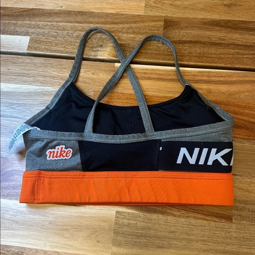 Nike Sports bra Black Orange and Gray Womens XSmall